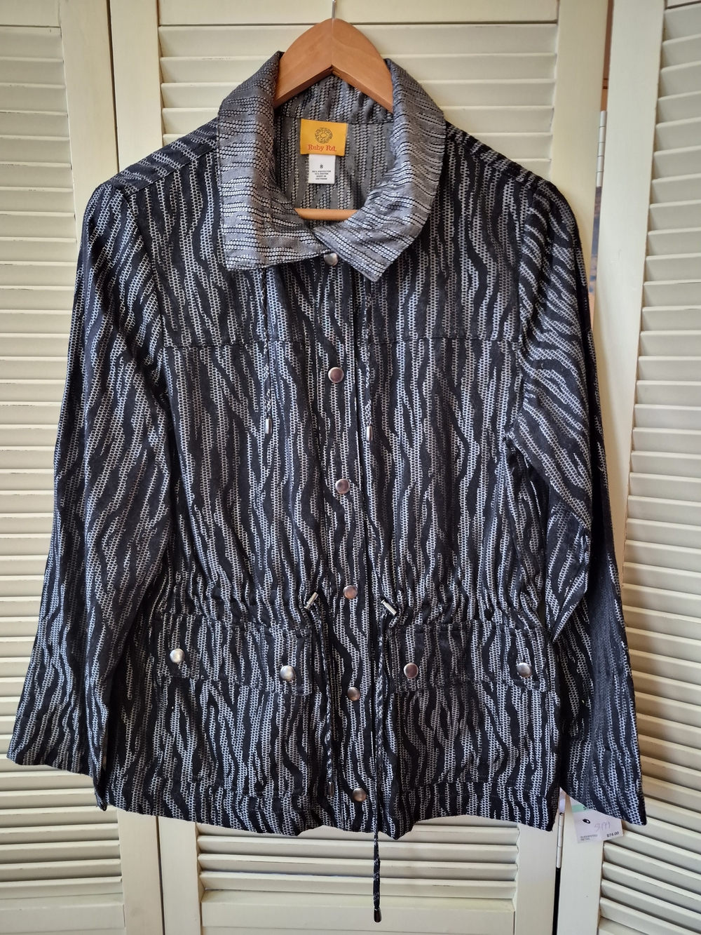 Ruby Rd. NWT Women's Black & Gray Jacket Size 8